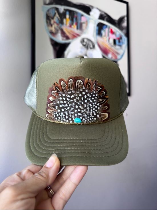 BayouStuntWife Accessories - F6 Boho Feather Trucker Hat